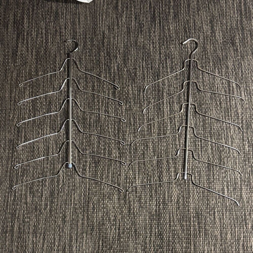 Multi-Tier hangers set of 2 closet organizer 6 tier metal